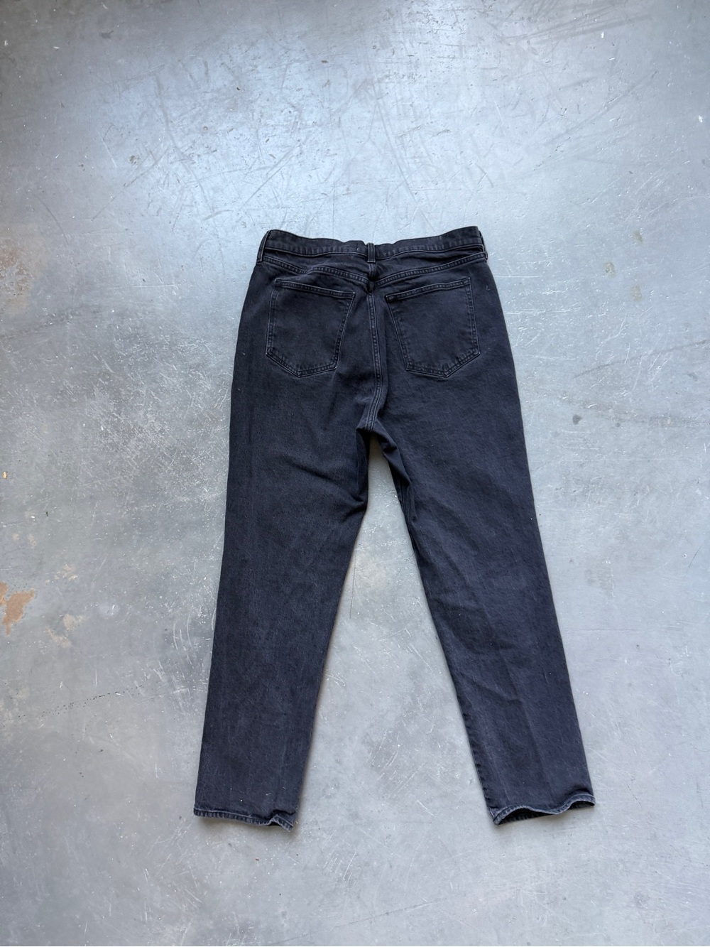 Abercrombie & Fitch Black Straight-Leg Jeans with Stud Trim - Picture 4 of 4